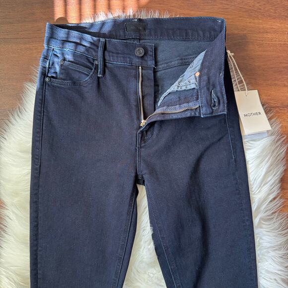 MOTHER Women's Straight Leg Jeans - Deep Blue - Picture 3 of 8